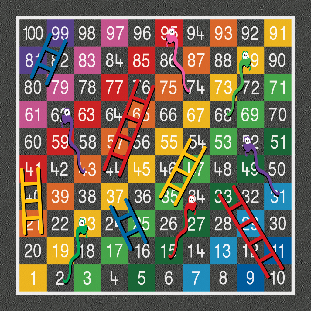 TMG003-100LH Snakes & Ladders 1-100 Large Half Solid | Thermmark ...