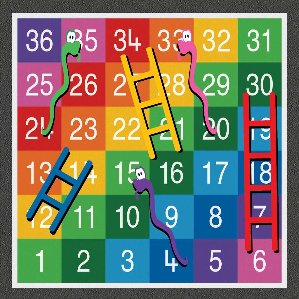 TMG003-36LF Snakes & Ladders 1-36 Large Full Solid | Thermmark ...