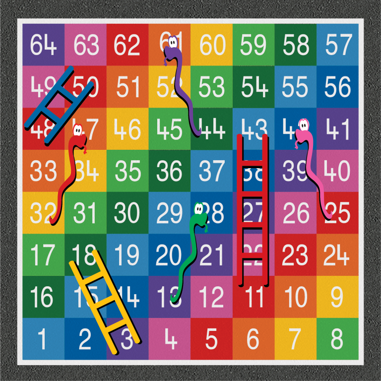 TMG003-64LF Snakes & Ladders 1-64 Large Full Solid | Thermmark ...